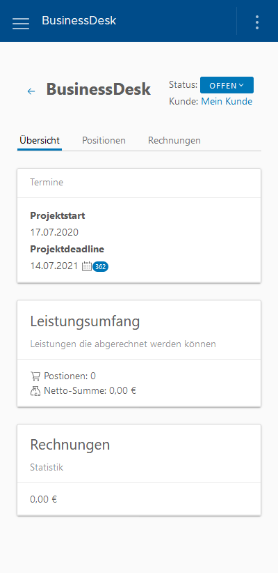BusinessDesk Mobile View